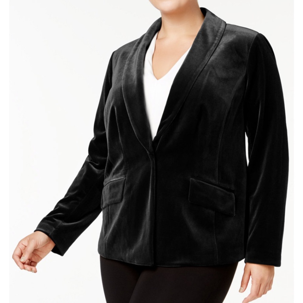 INC International Concepts / Velvet Blazer / 4X